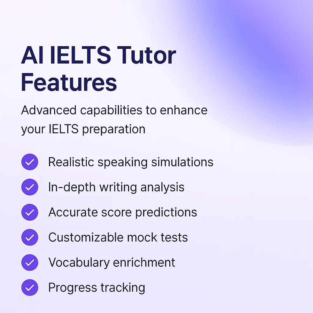 AI IELTS Tutor Features